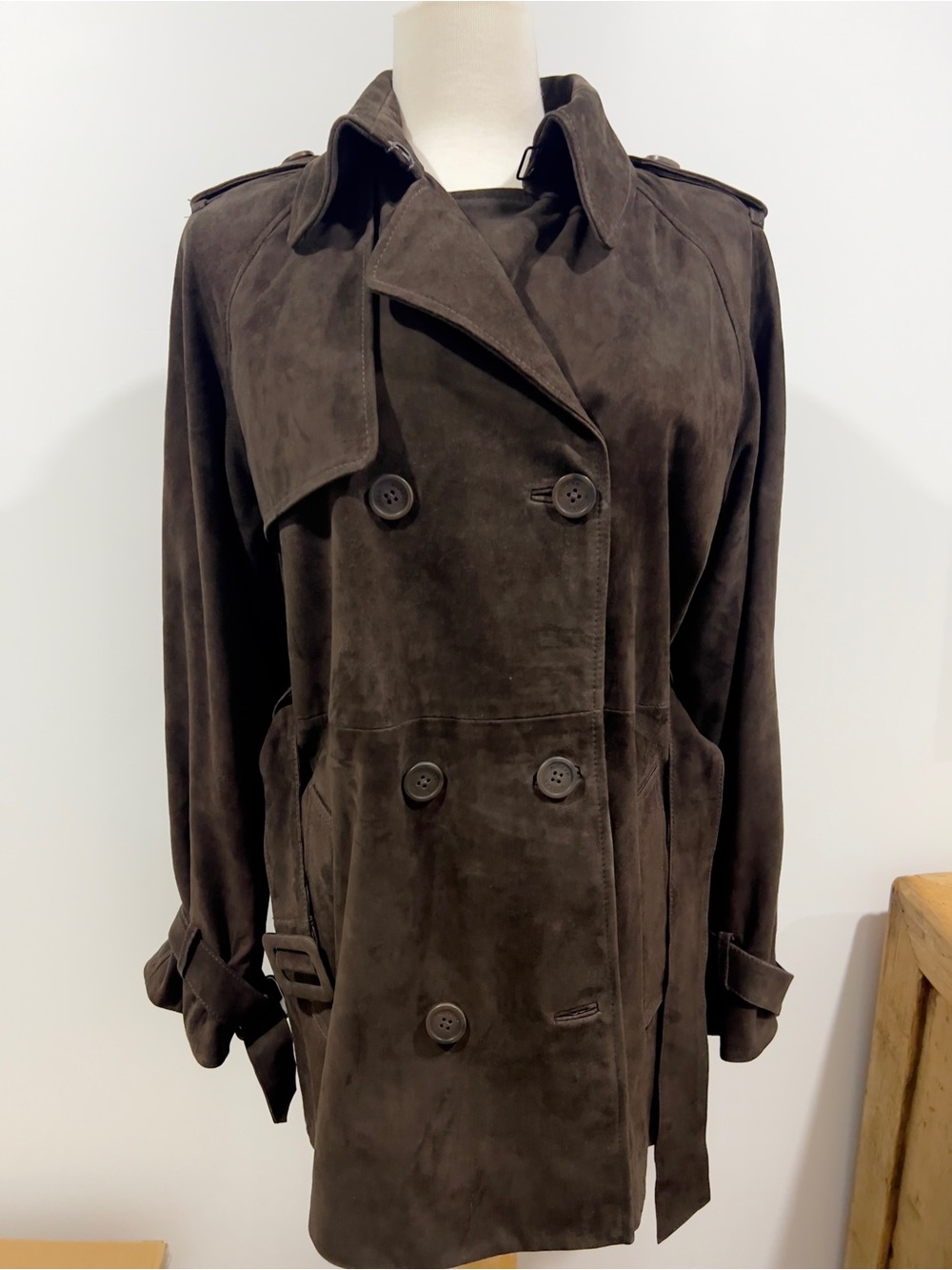 RUDSAK Dark Brown Double-Breasted jacket with a belt